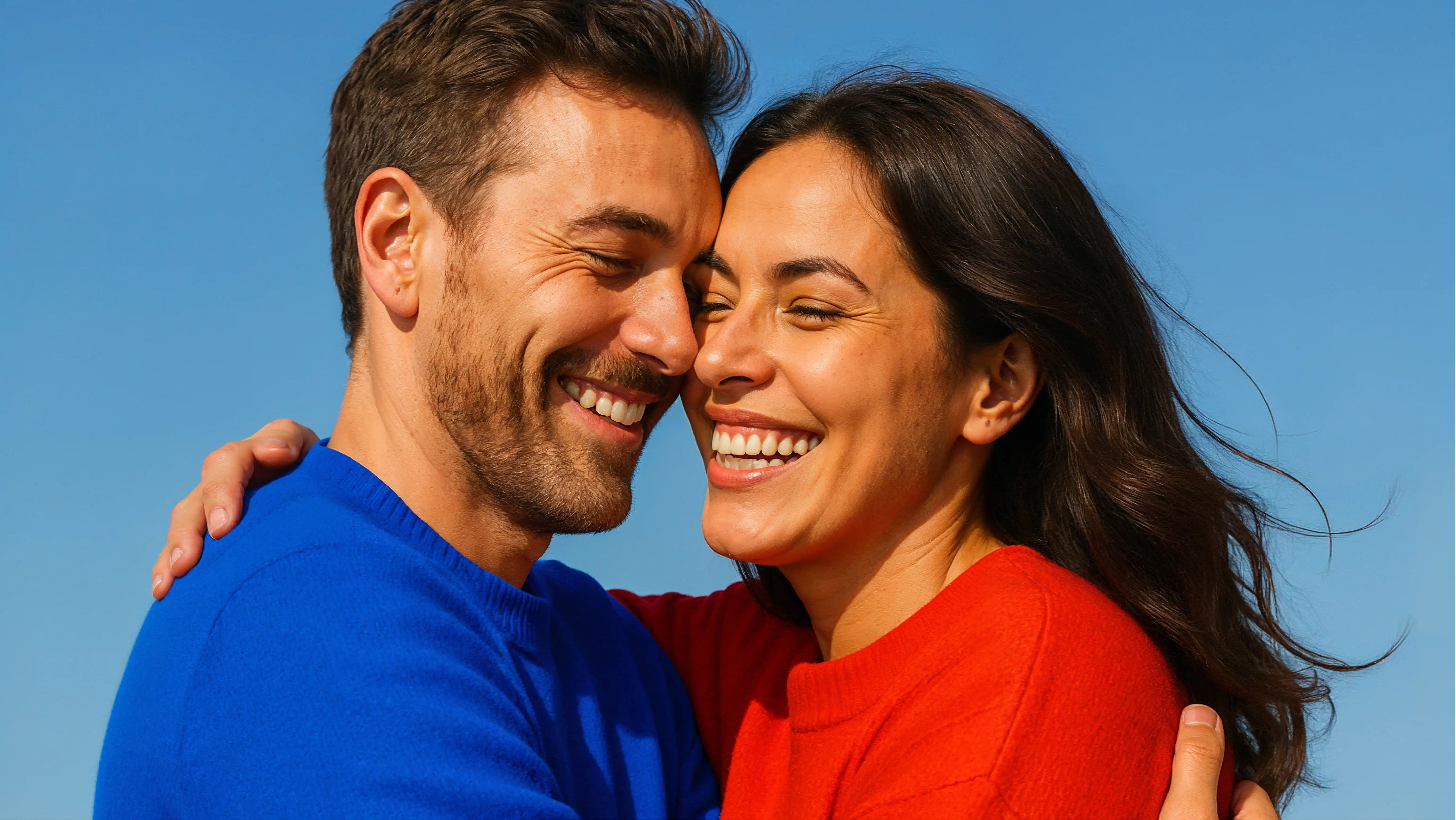 Una pareja abrazándose
